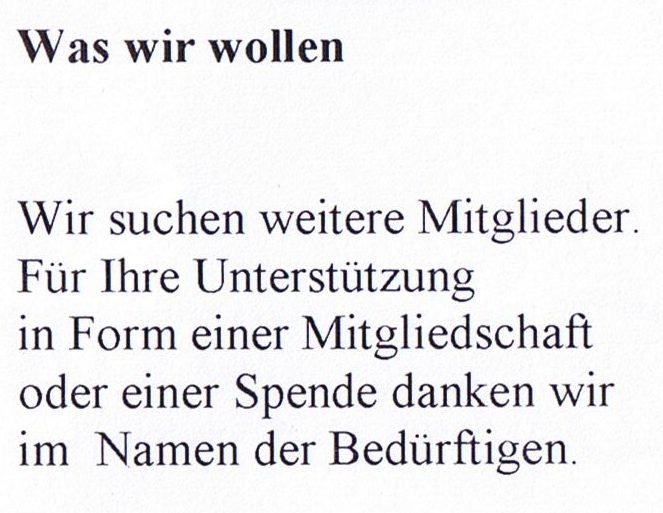 Durch Mitgliedschaft & Spenden und freiwilliger ehrenamtlicher Mitglieder den Fortbestand erhalten.